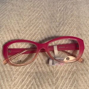 Reading glasses pink Chico’s 2.5 power Brand New!